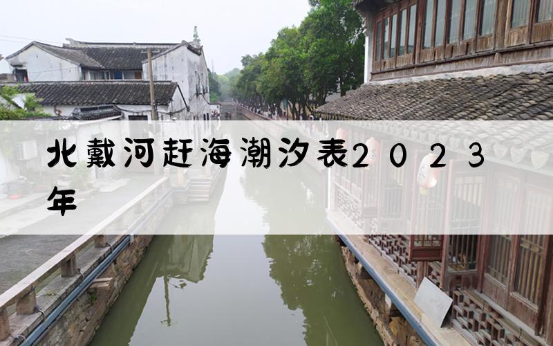 北戴河赶海潮汐表2023年