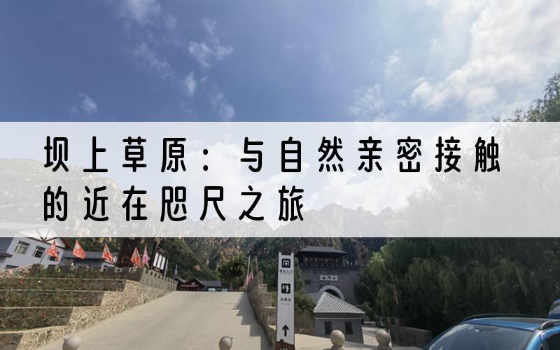 坝上草原：与自然亲密接触的近在咫尺之旅