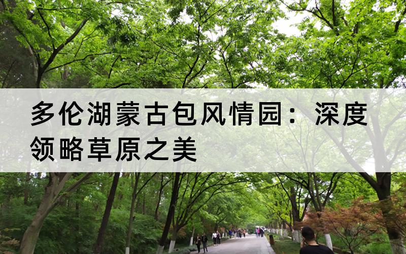 多伦湖蒙古包风情园：深度领略草原之美