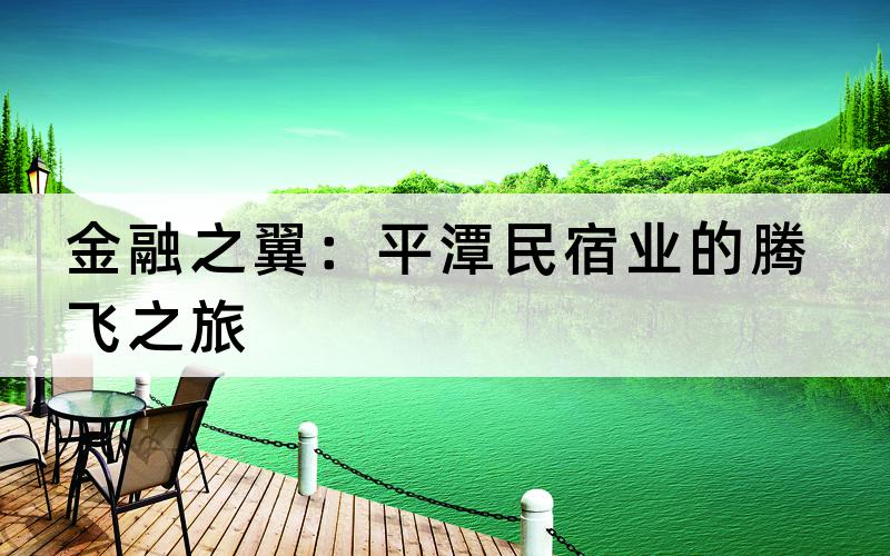 金融之翼：平潭民宿业的腾飞之旅