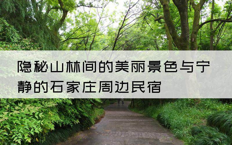 隐秘山林间的美丽景色与宁静的石家庄周边民宿